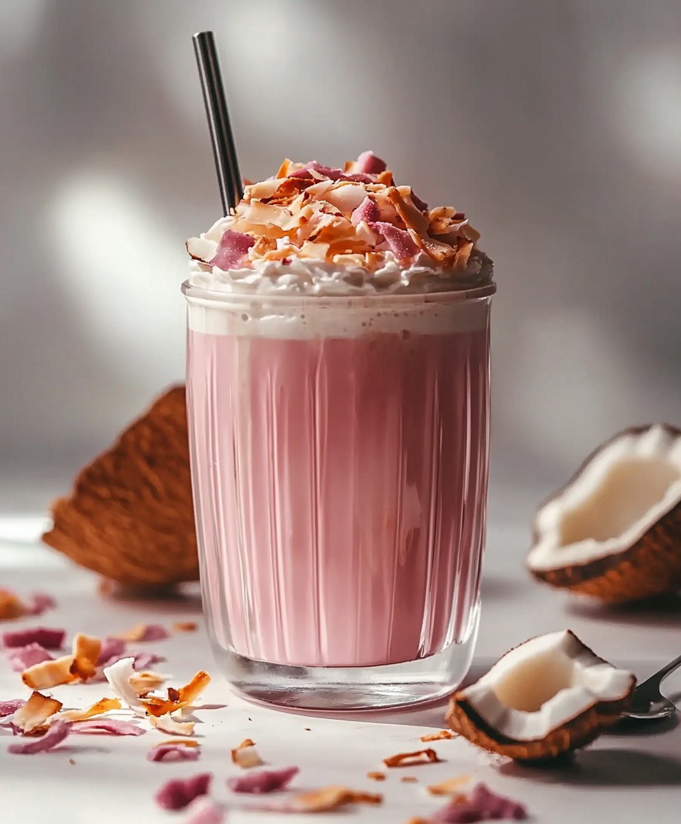 Pink Coconut Iced Latte