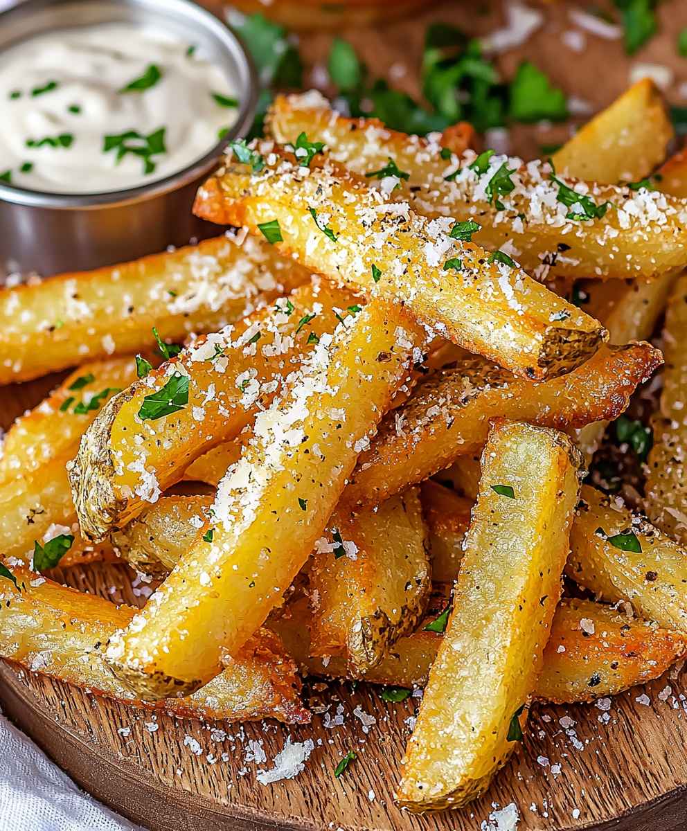 Garlic Parmesan Air Fryer Fries