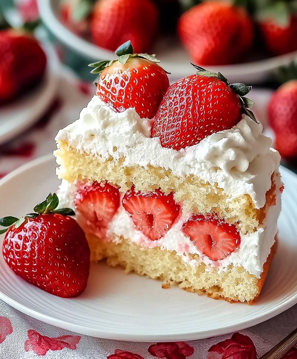 Strawberry shortcake cake