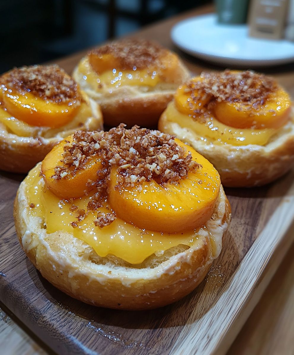Peach brioche