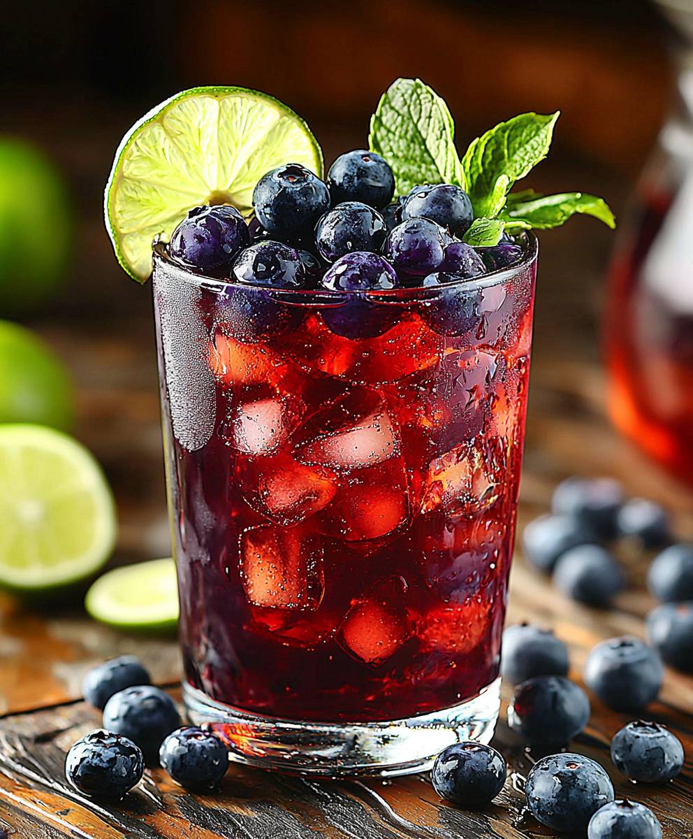 Blueberry Lime Iced Tea