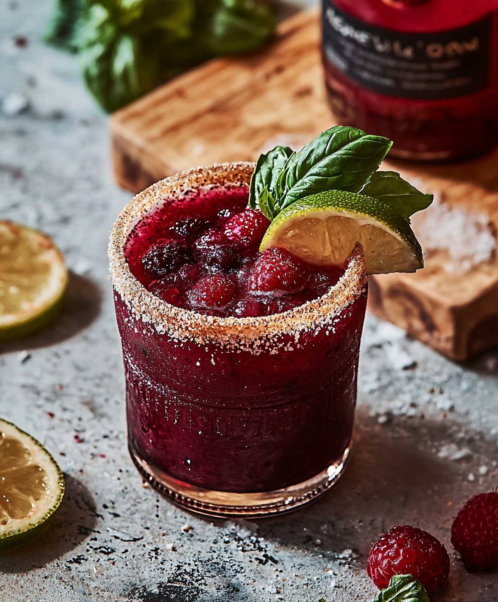 Berry Basil Mezcal Margarita