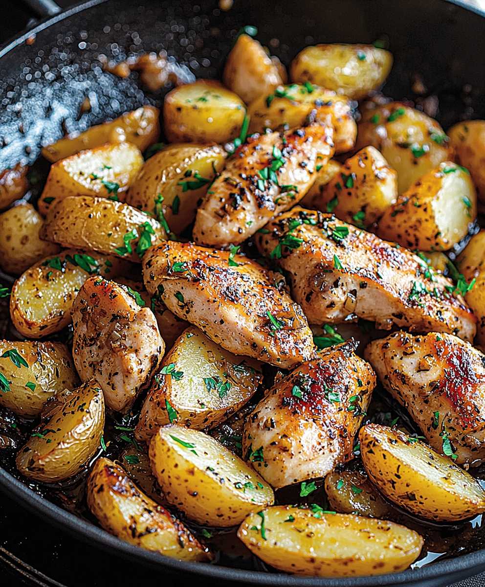Garlic butter chicken potatoes