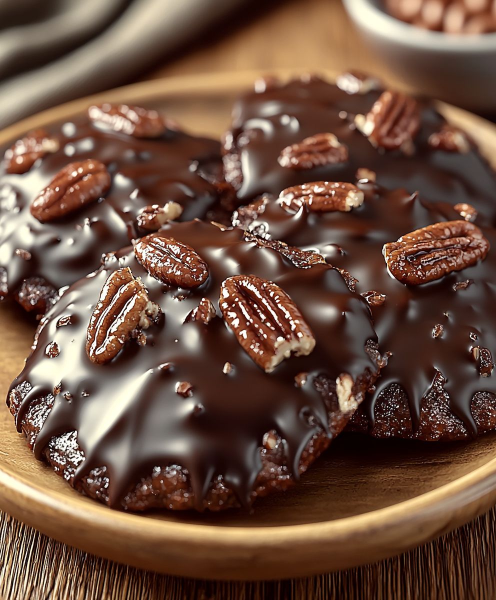 Chocolate Pecan Turtle Clusters