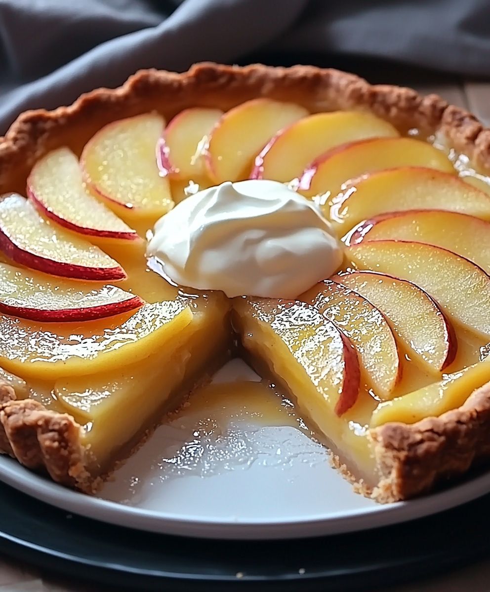 Sour cream apple pie