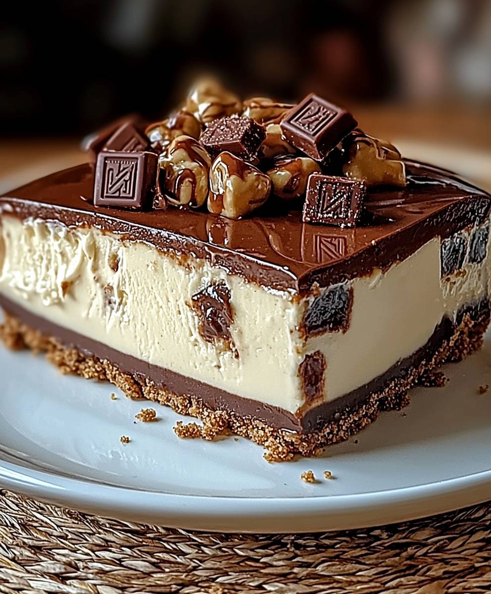 No Bake Twix Cheesecake