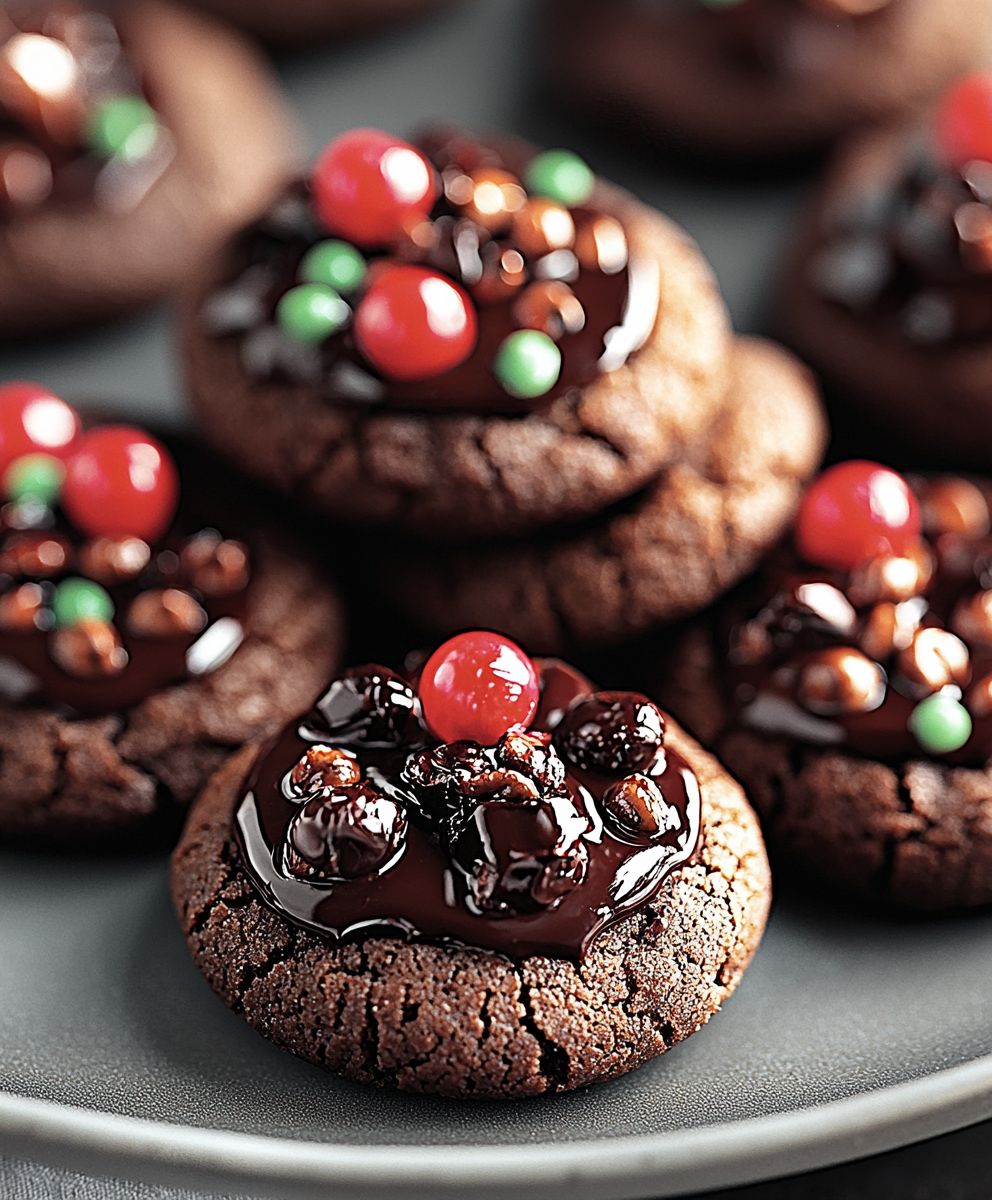 Chocolate blossom cookies