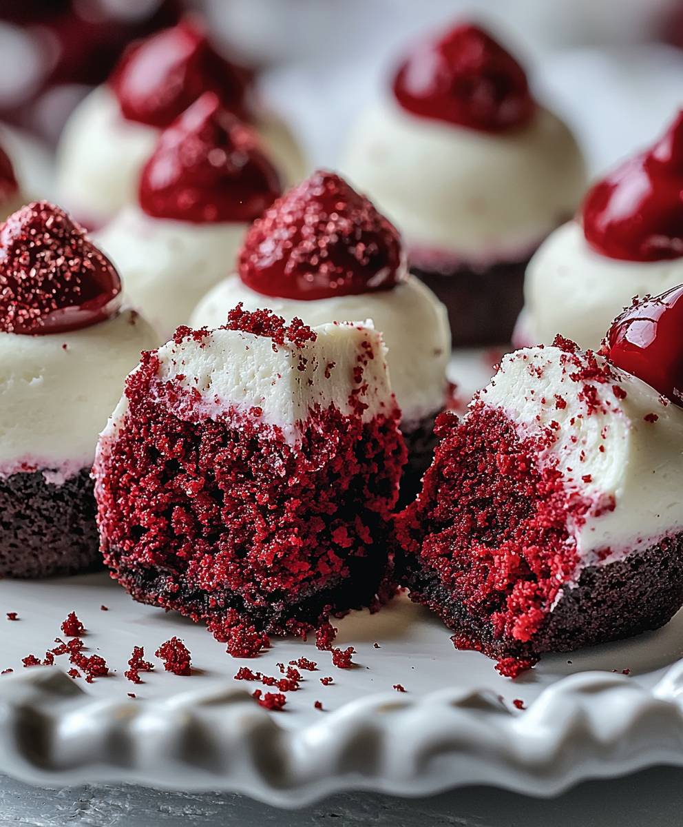 Red Velvet Cheesecake Bites