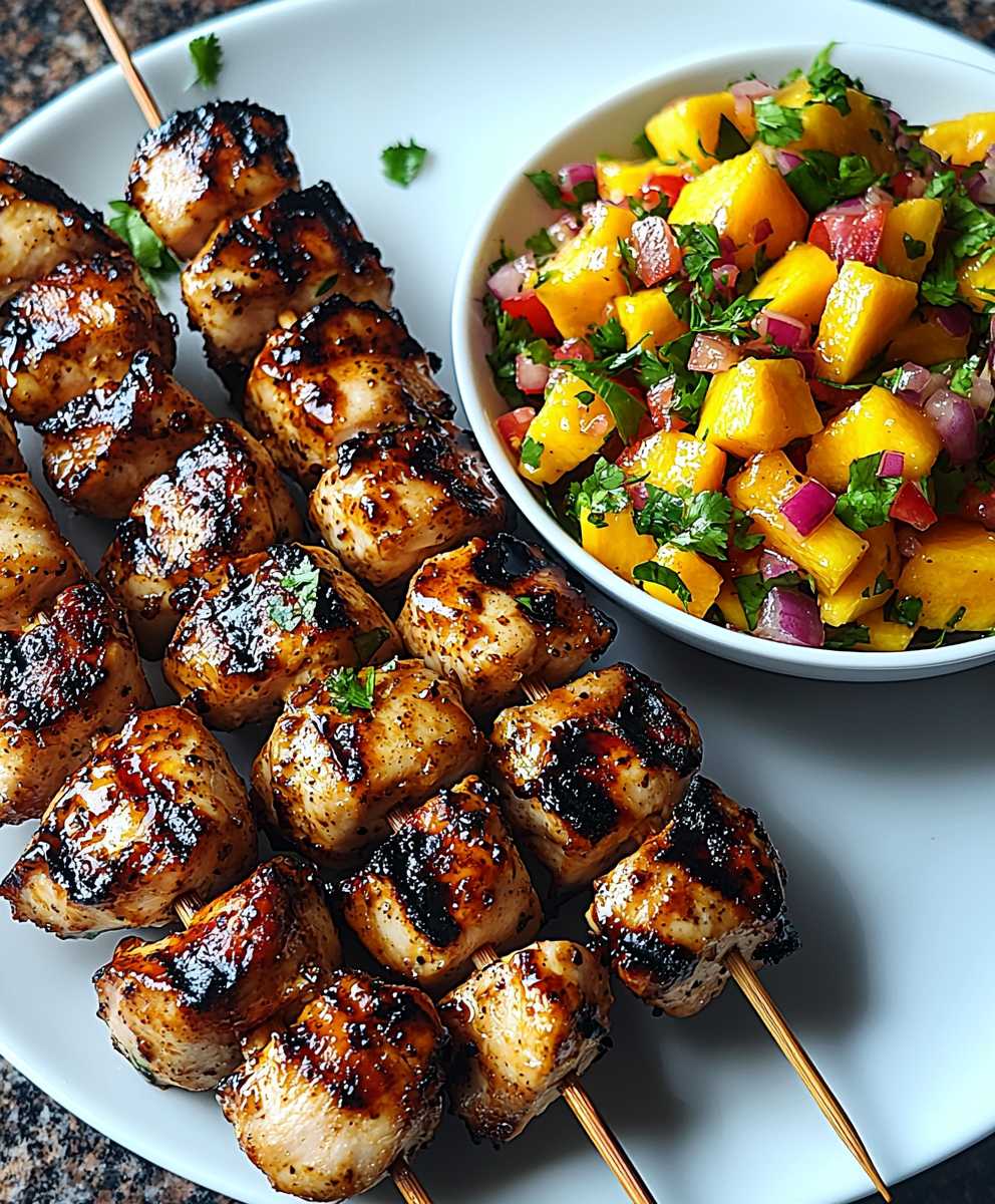 Honey Garlic Chicken Skewers