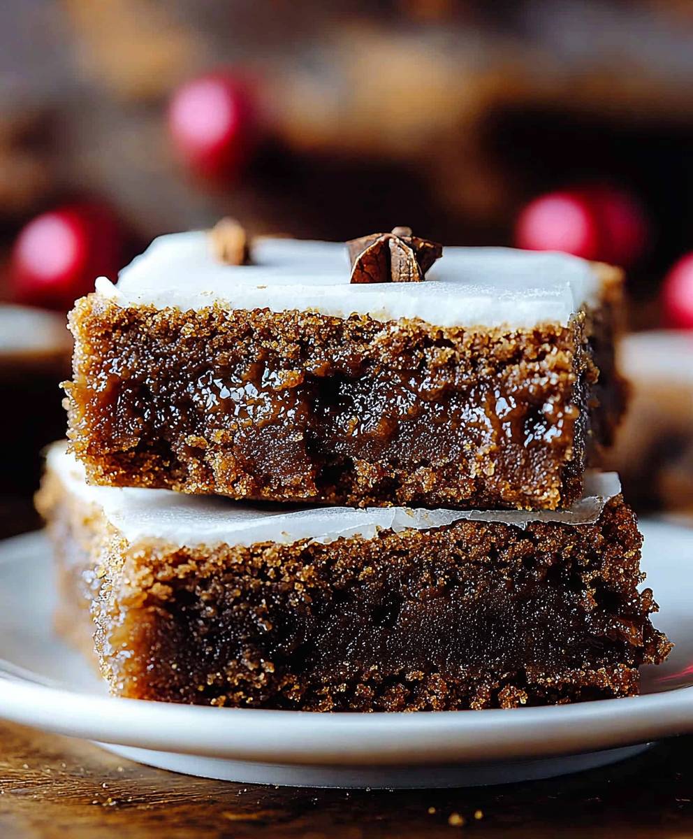 Gingerbread cookie bars