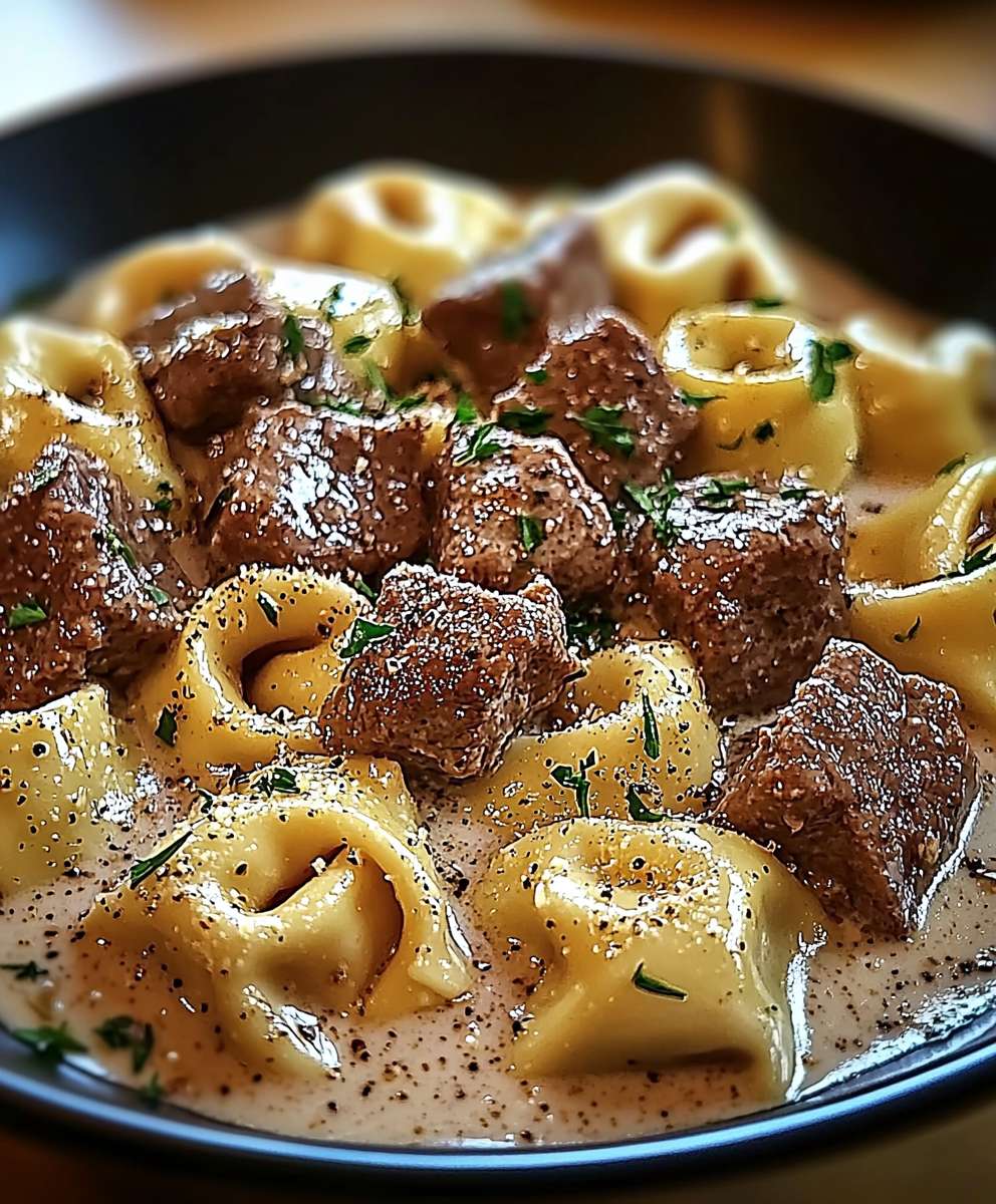 Creamy beef tortellini