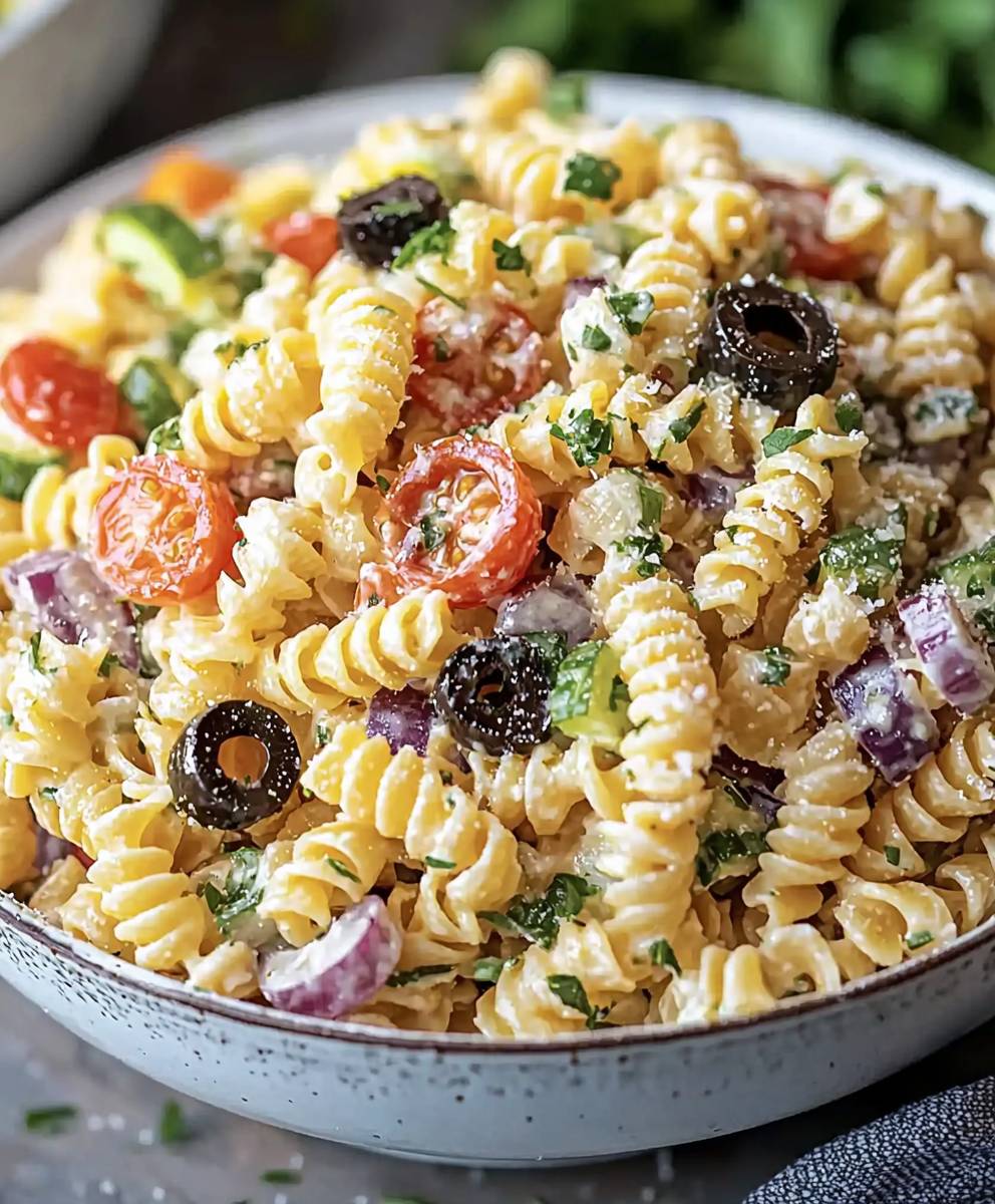 Creamy pasta salad