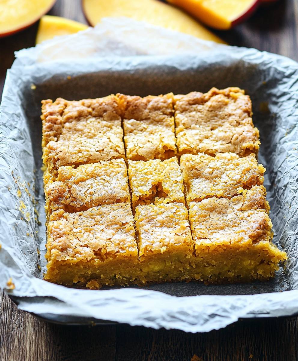 Mango Zucchini Blondies
