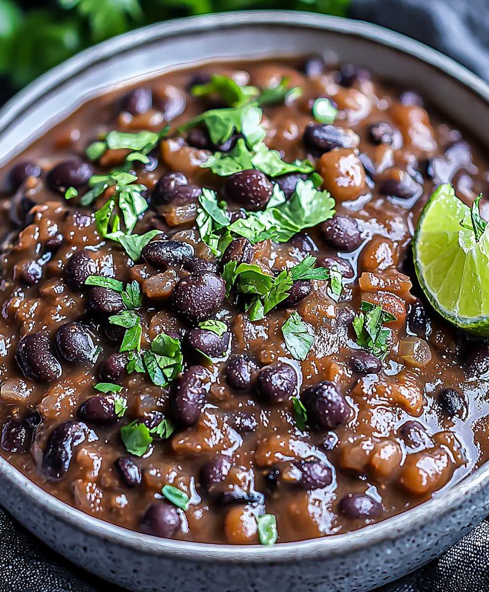 Refried black beans