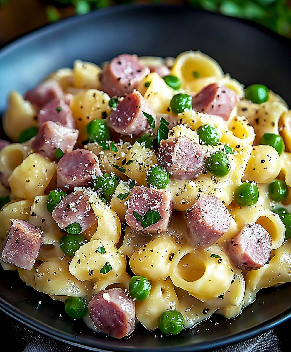 Ham pea pasta
