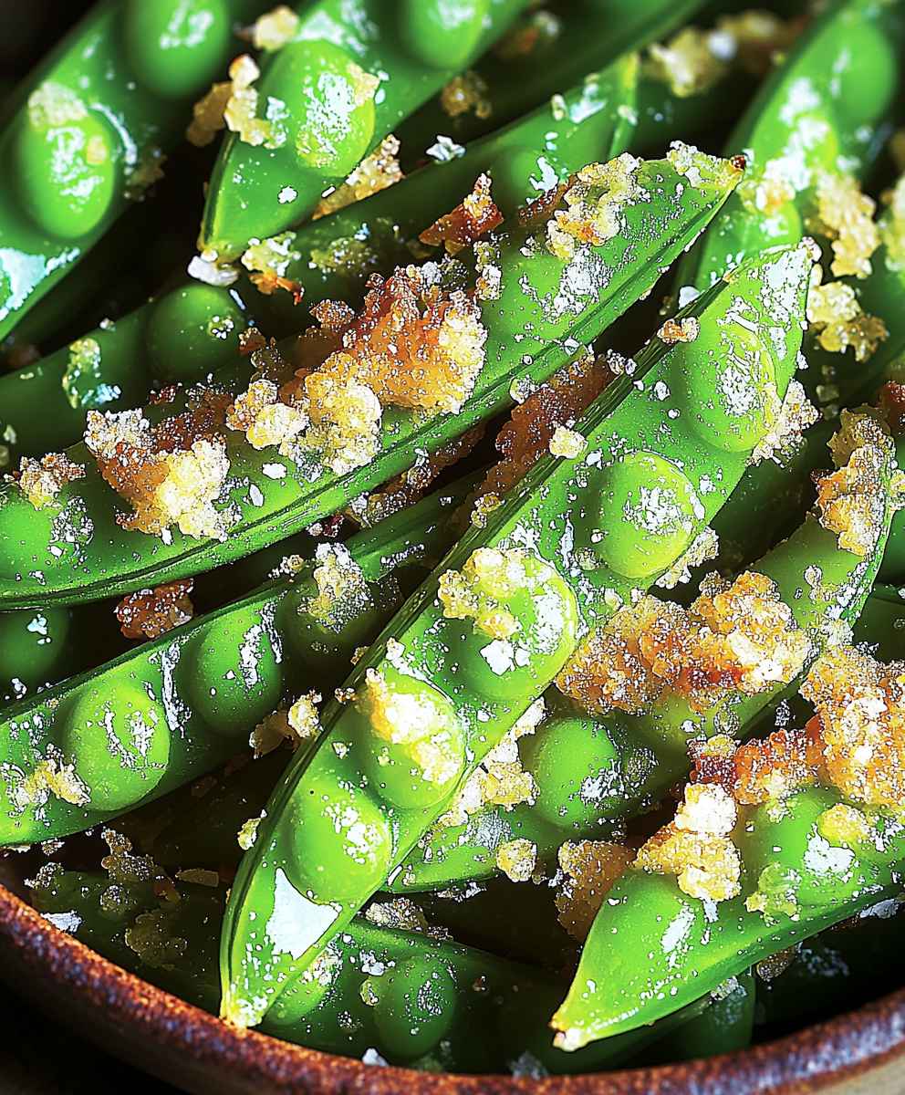Garlic Parmesan Sugar Snap Peas