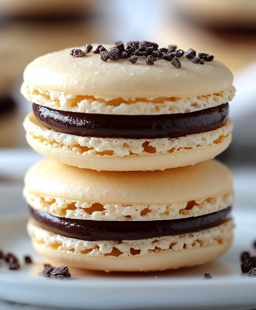 Boston Creme Pie Macarons