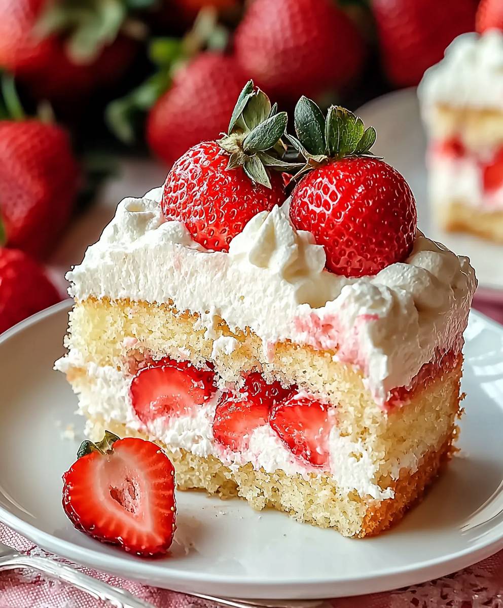 Strawberry shortcake cake