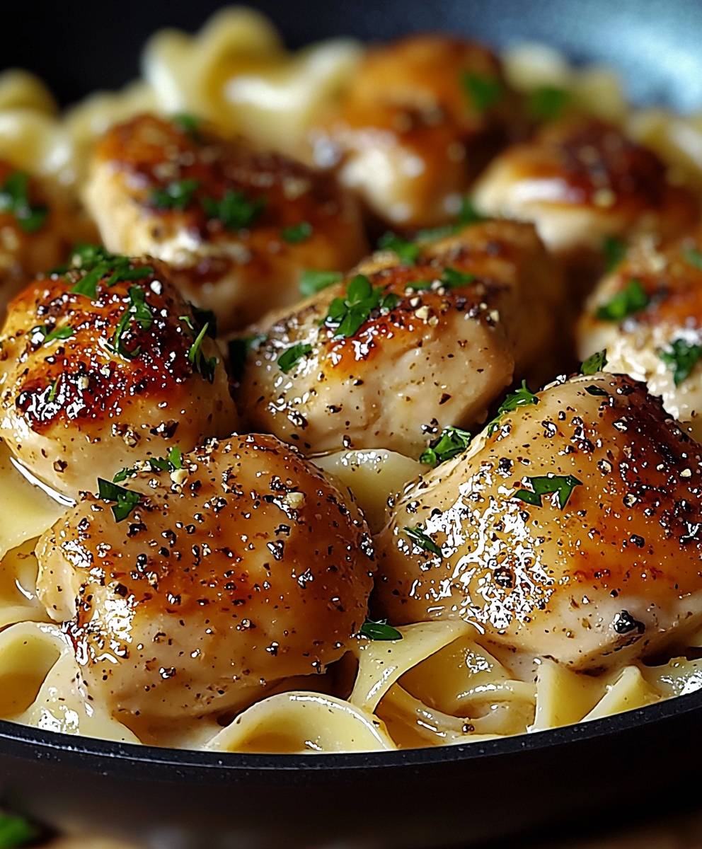 Garlic Butter Chicken Noodles