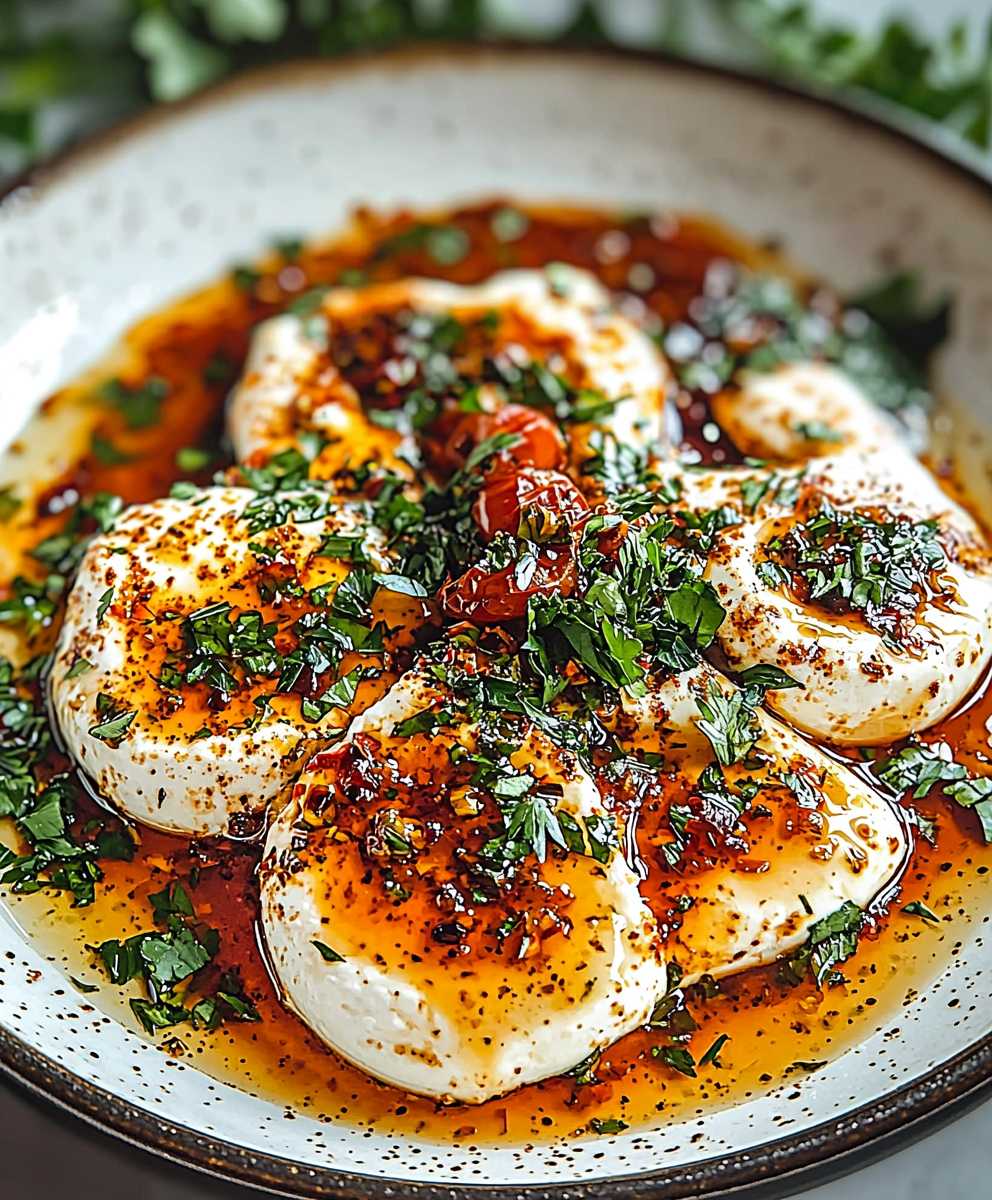Turkish Eggs Cilbir