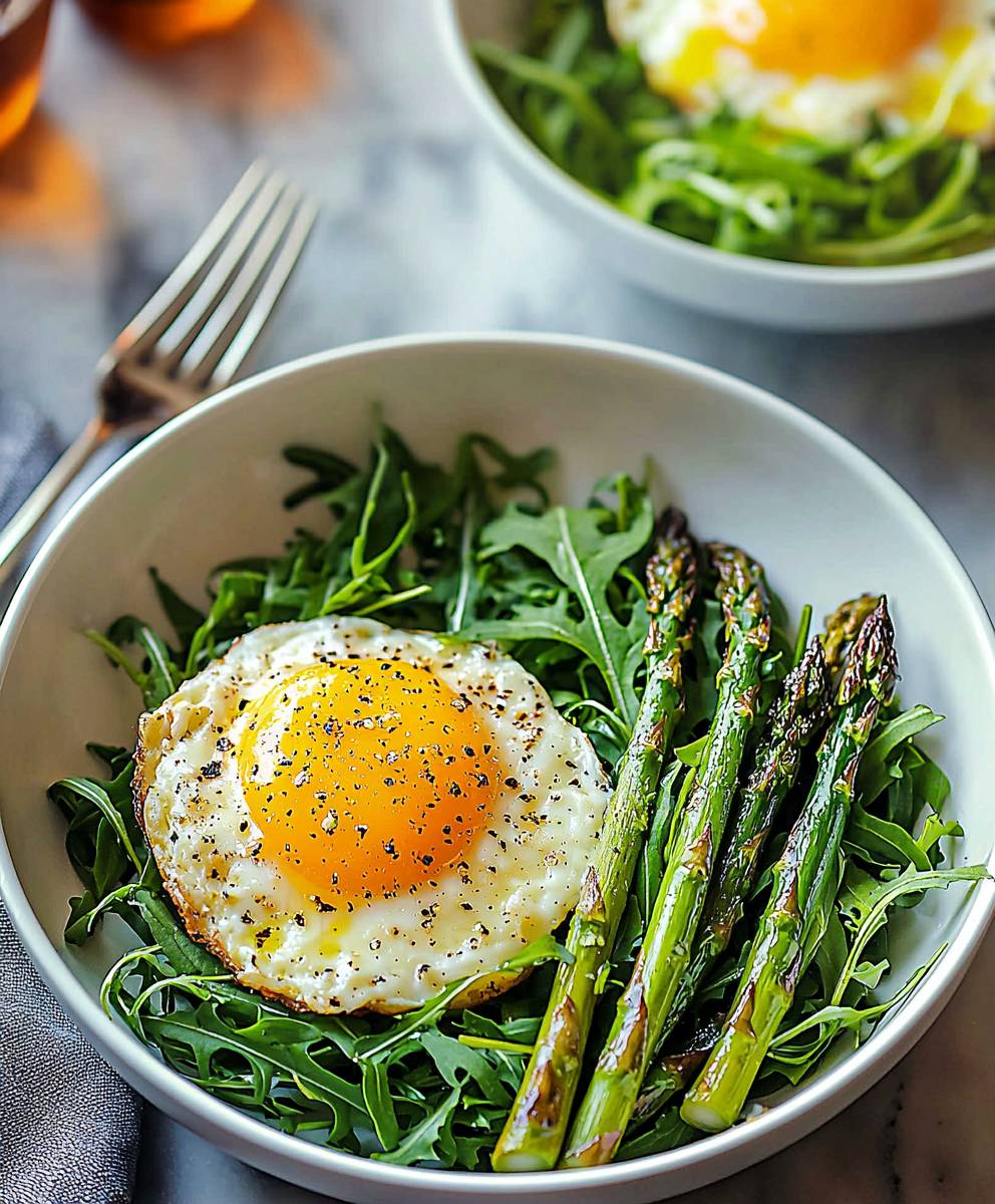 Arugula Asparagus Breakfast Bowl