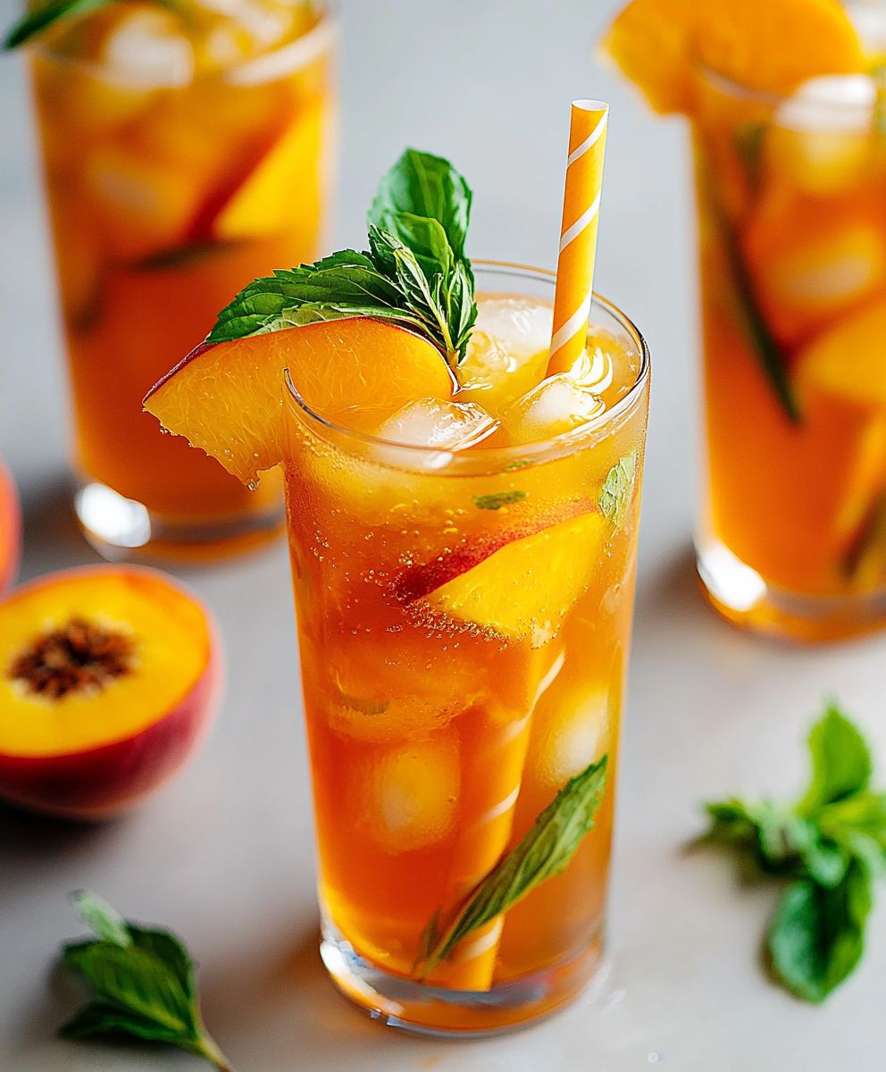 Peach Orange Lemongrass Iced Tea