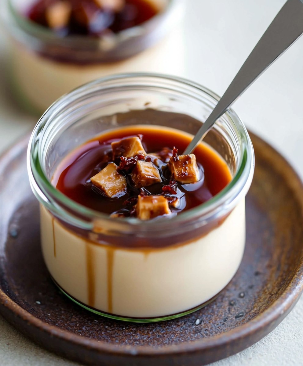 Coffee panna cotta dessert
