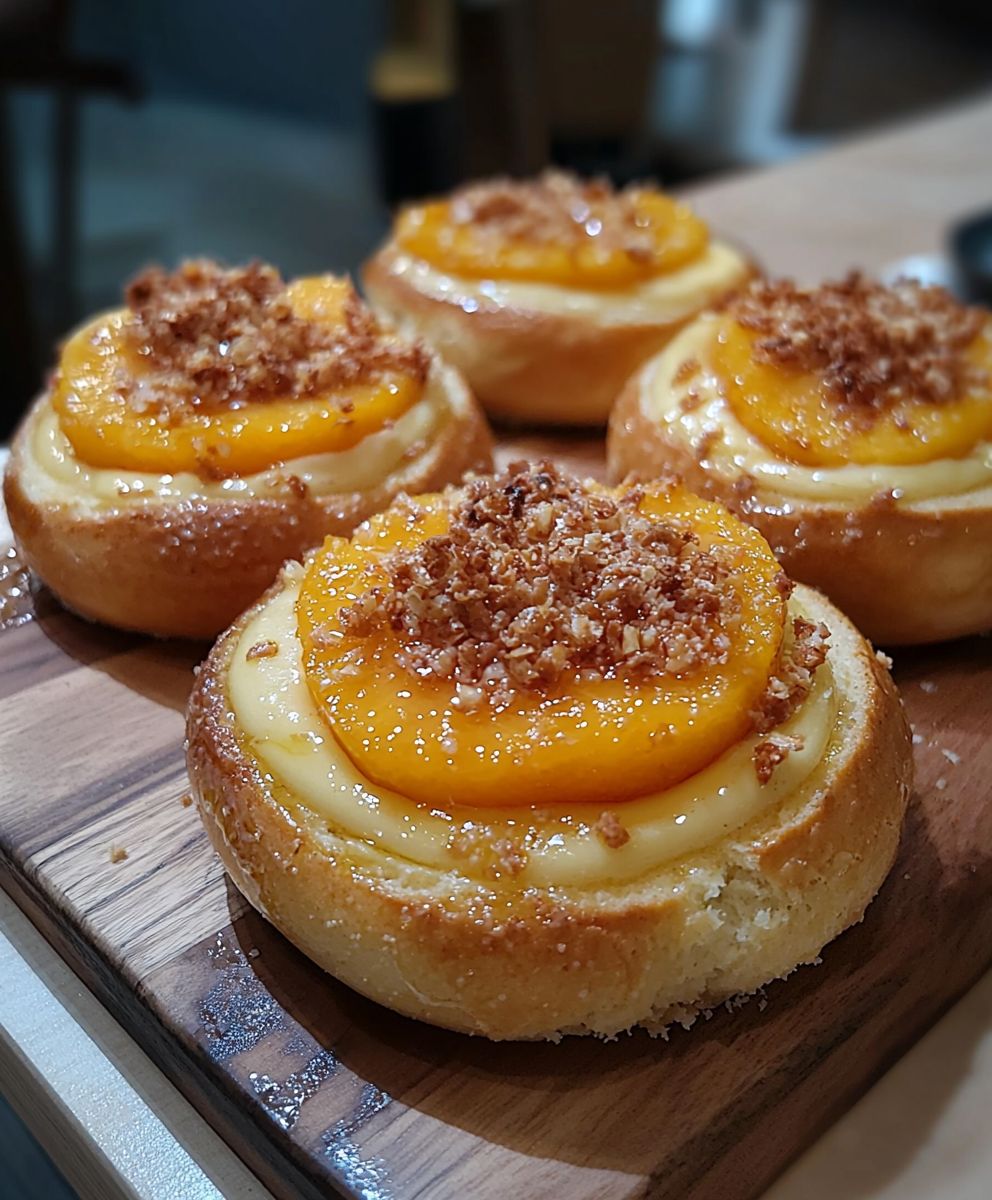 Peach brioche