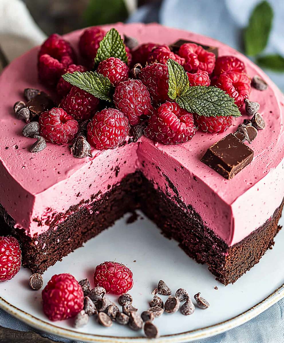 Chocolate Raspberry Mousse Cake