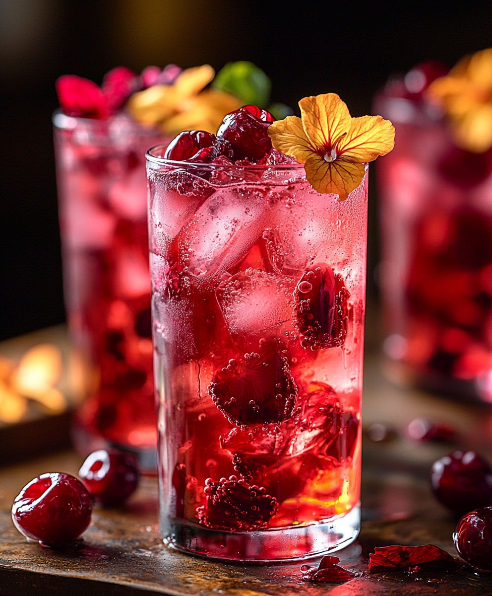 Cherry Hibiscus Iced Tea