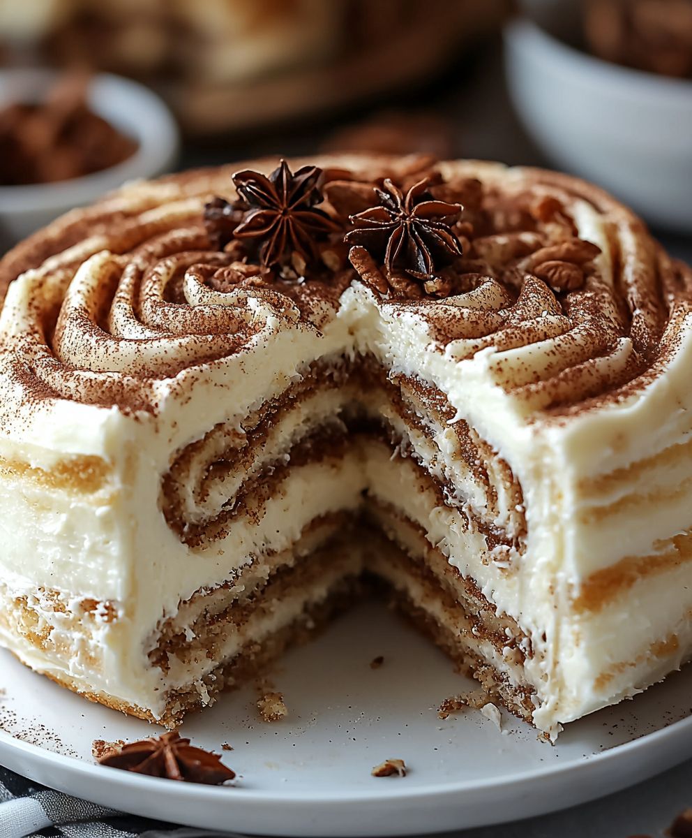 Cinnamon roll cake