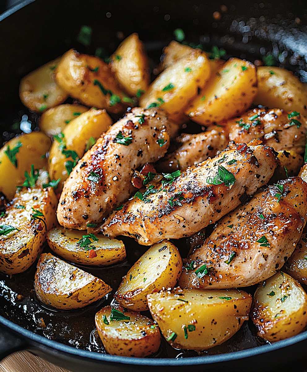 Garlic butter chicken potatoes