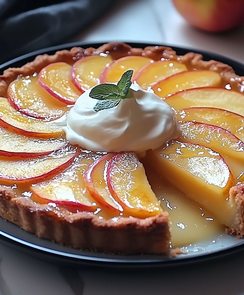Sour cream apple pie