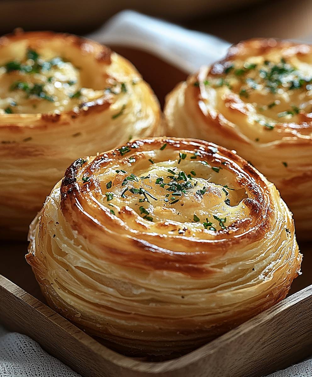 Cheesy Garlic Cruffin