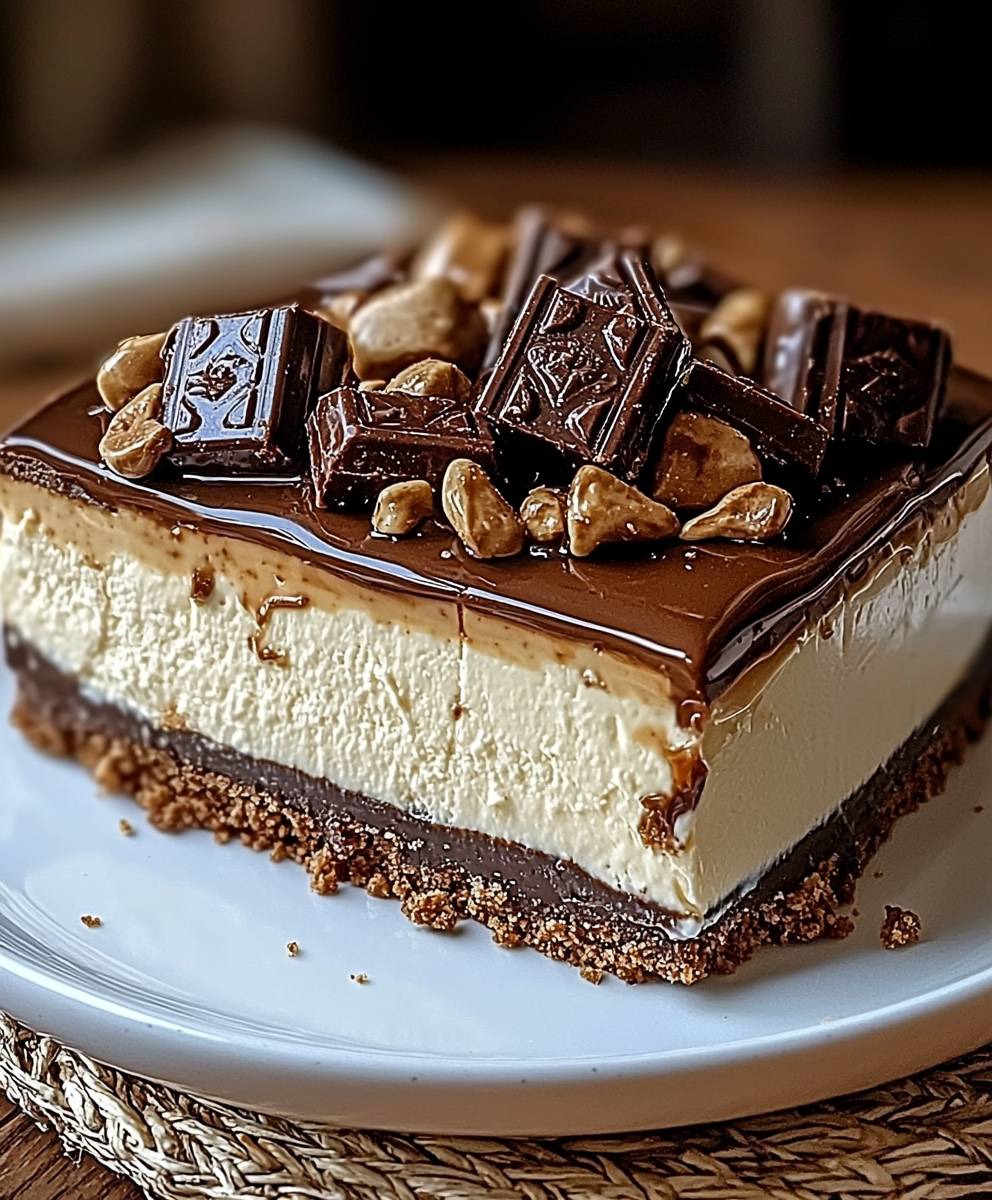 No Bake Twix Cheesecake