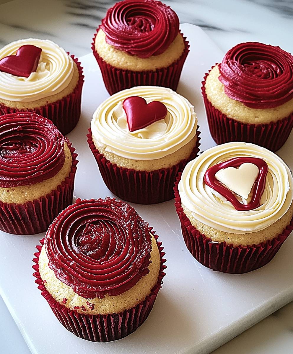 Red Velvet Marble Cupcakes