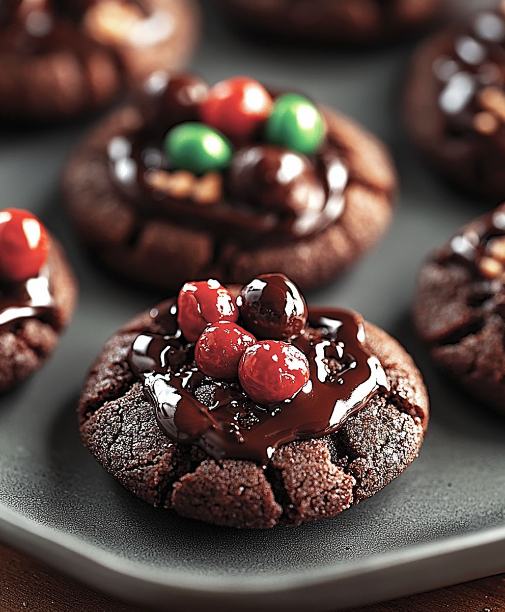 Chocolate blossom cookies