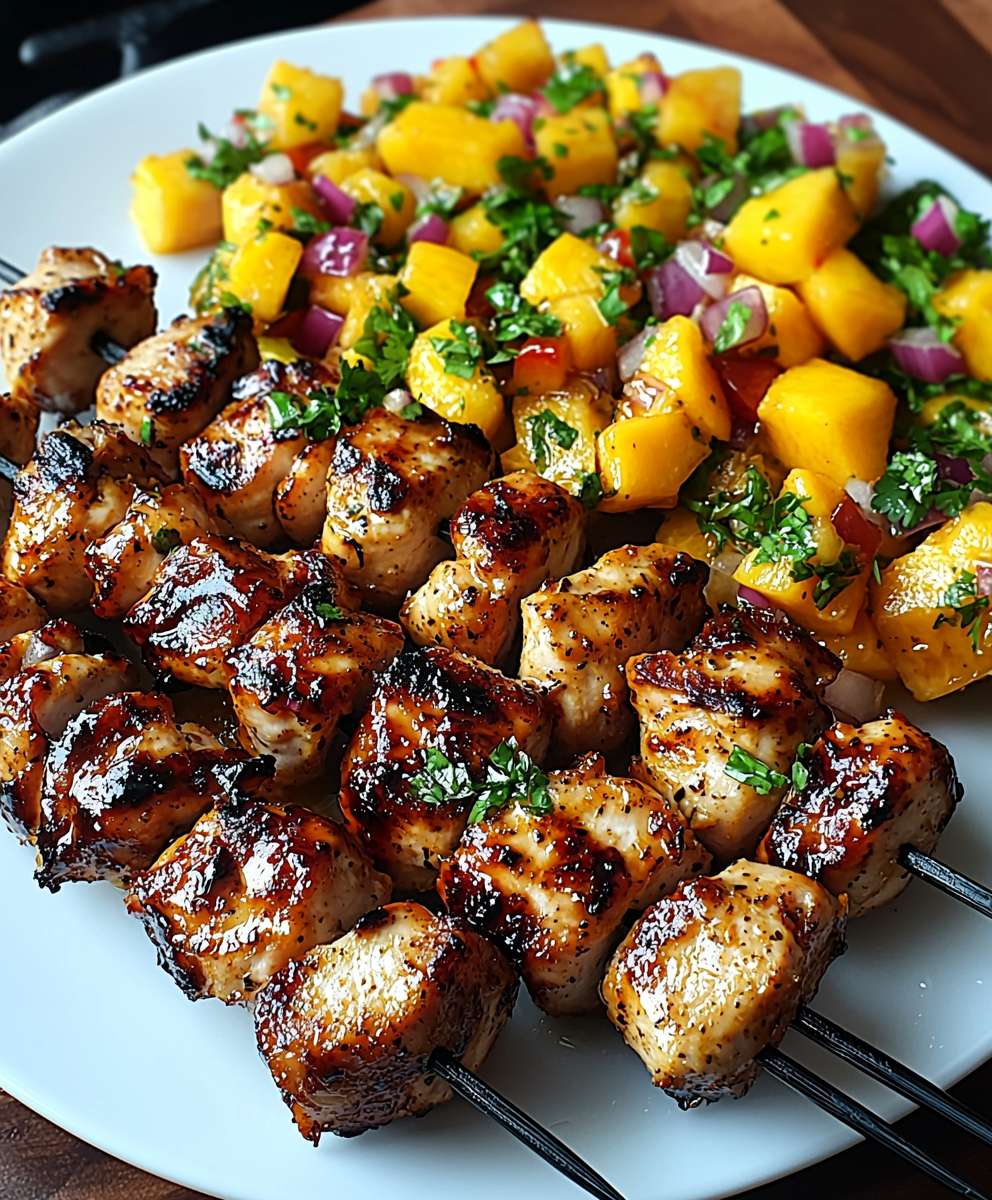 Honey Garlic Chicken Skewers
