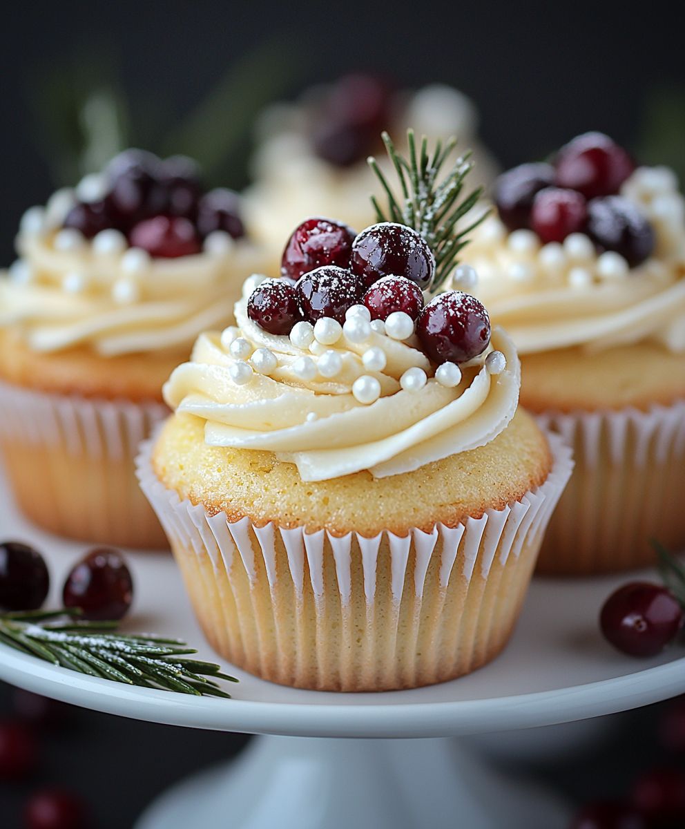 Cranberry orange cupcakes