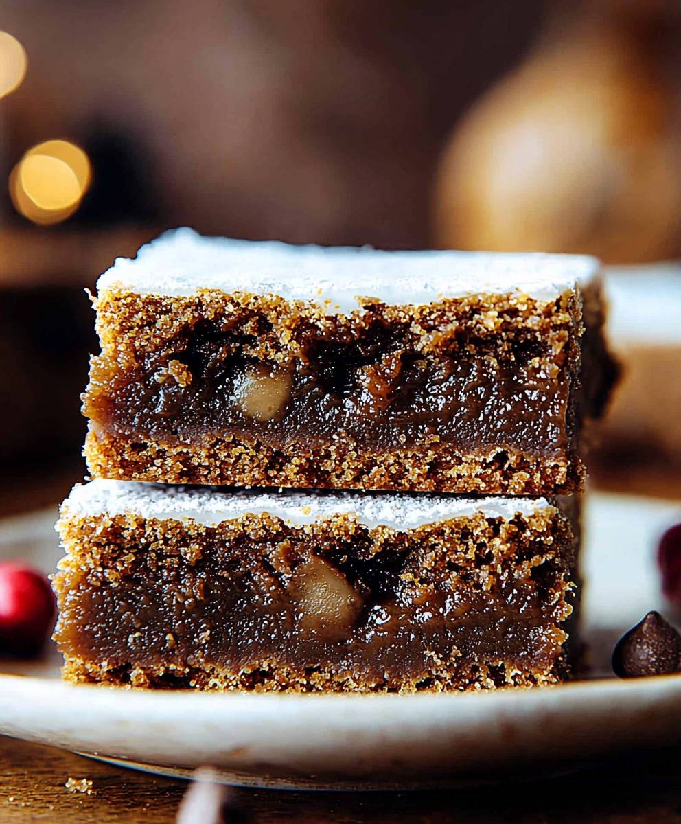 Gingerbread cookie bars