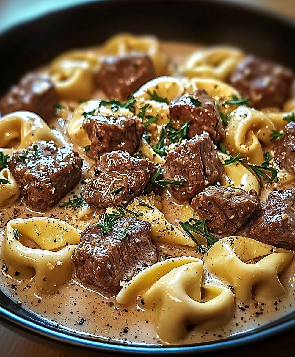 Creamy beef tortellini