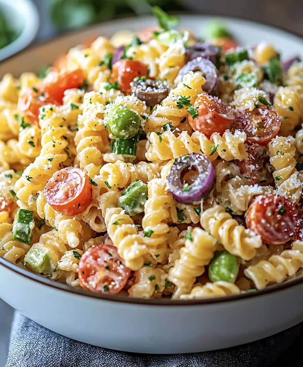 Creamy pasta salad