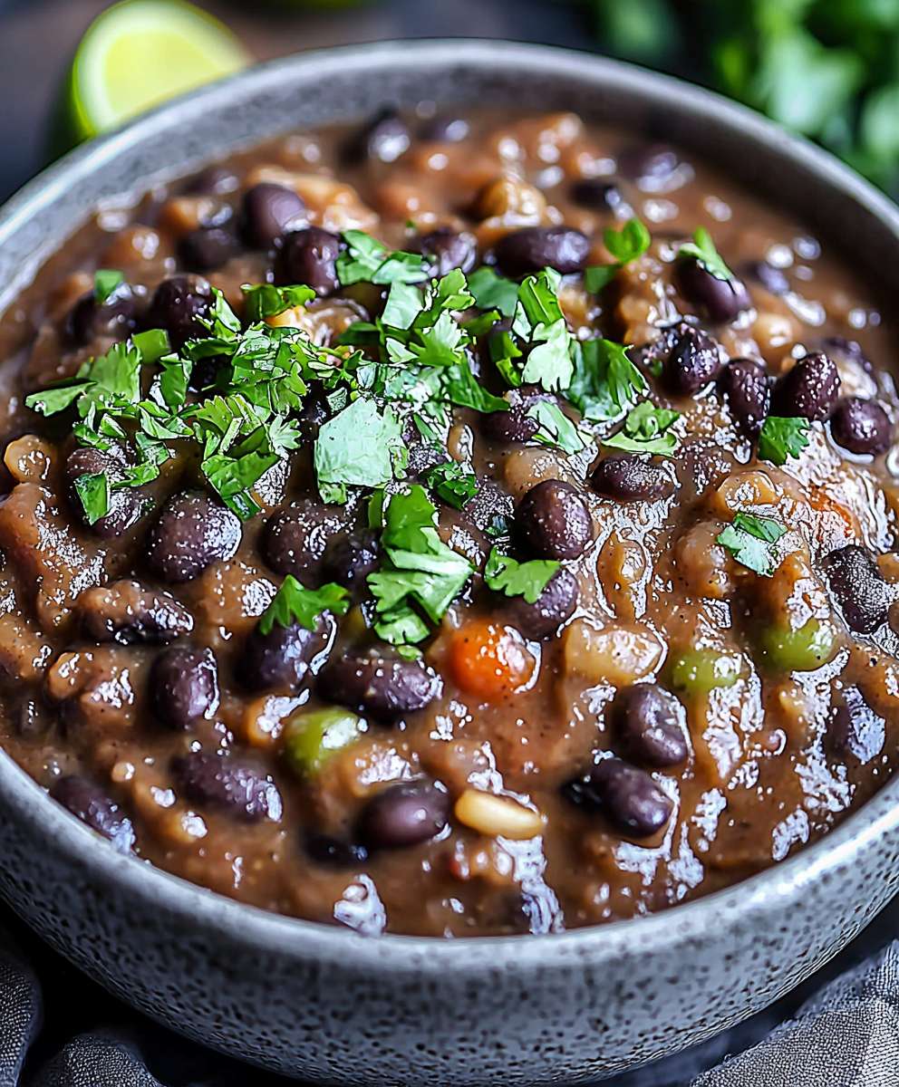 Refried black beans