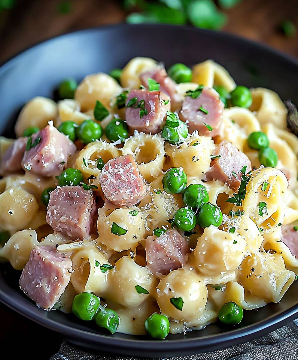 Ham pea pasta
