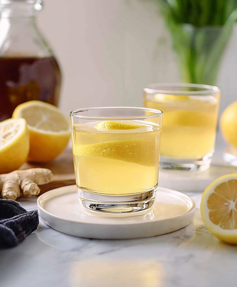 Lemongrass ginger tea lemon