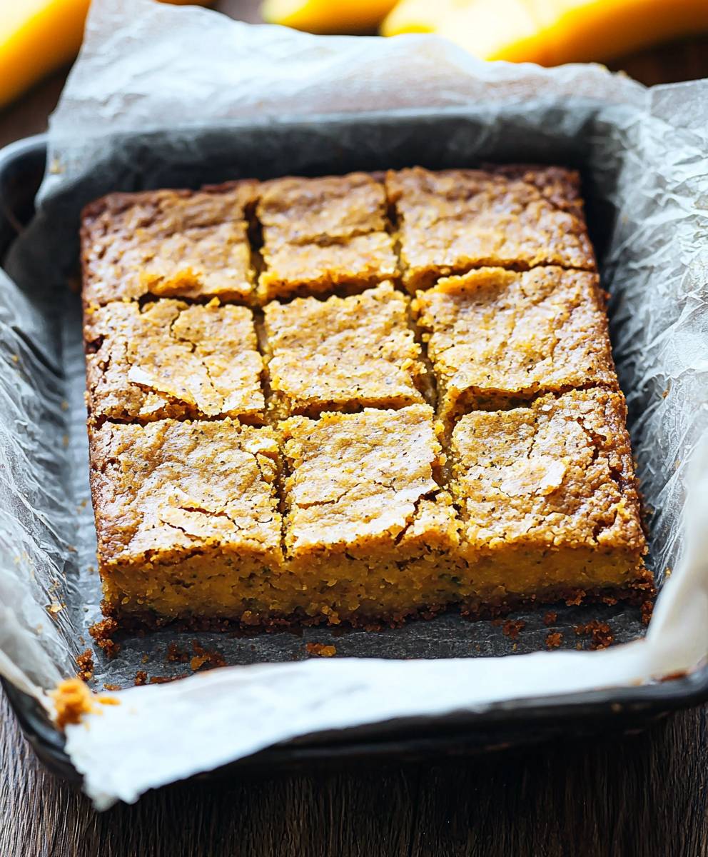 Mango Zucchini Blondies
