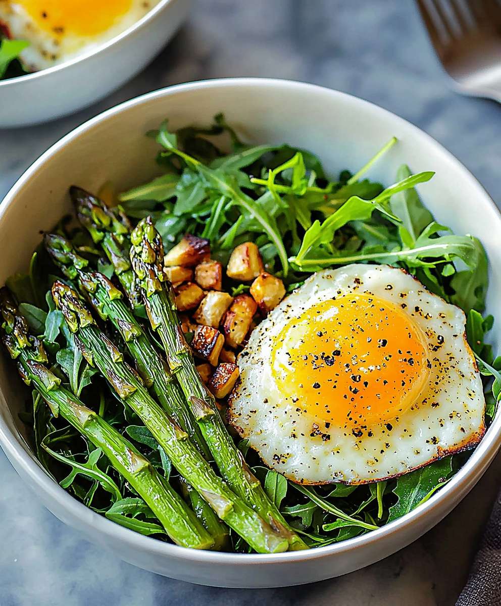 Arugula Asparagus Breakfast Bowl