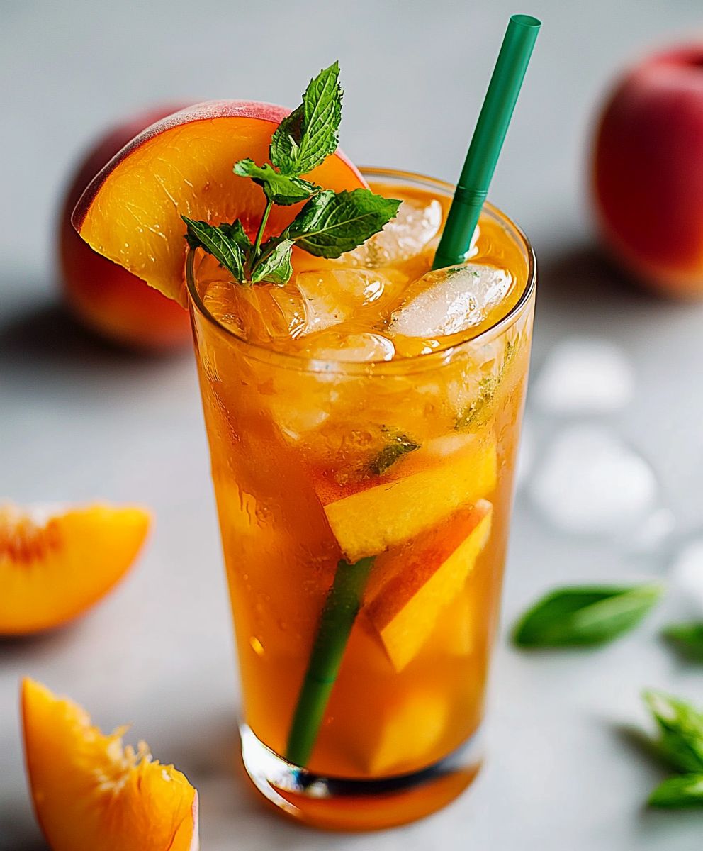 Peach Orange Lemongrass Iced Tea