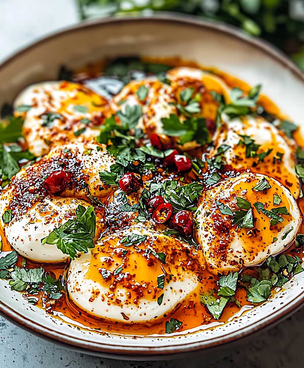 Turkish Eggs Cilbir