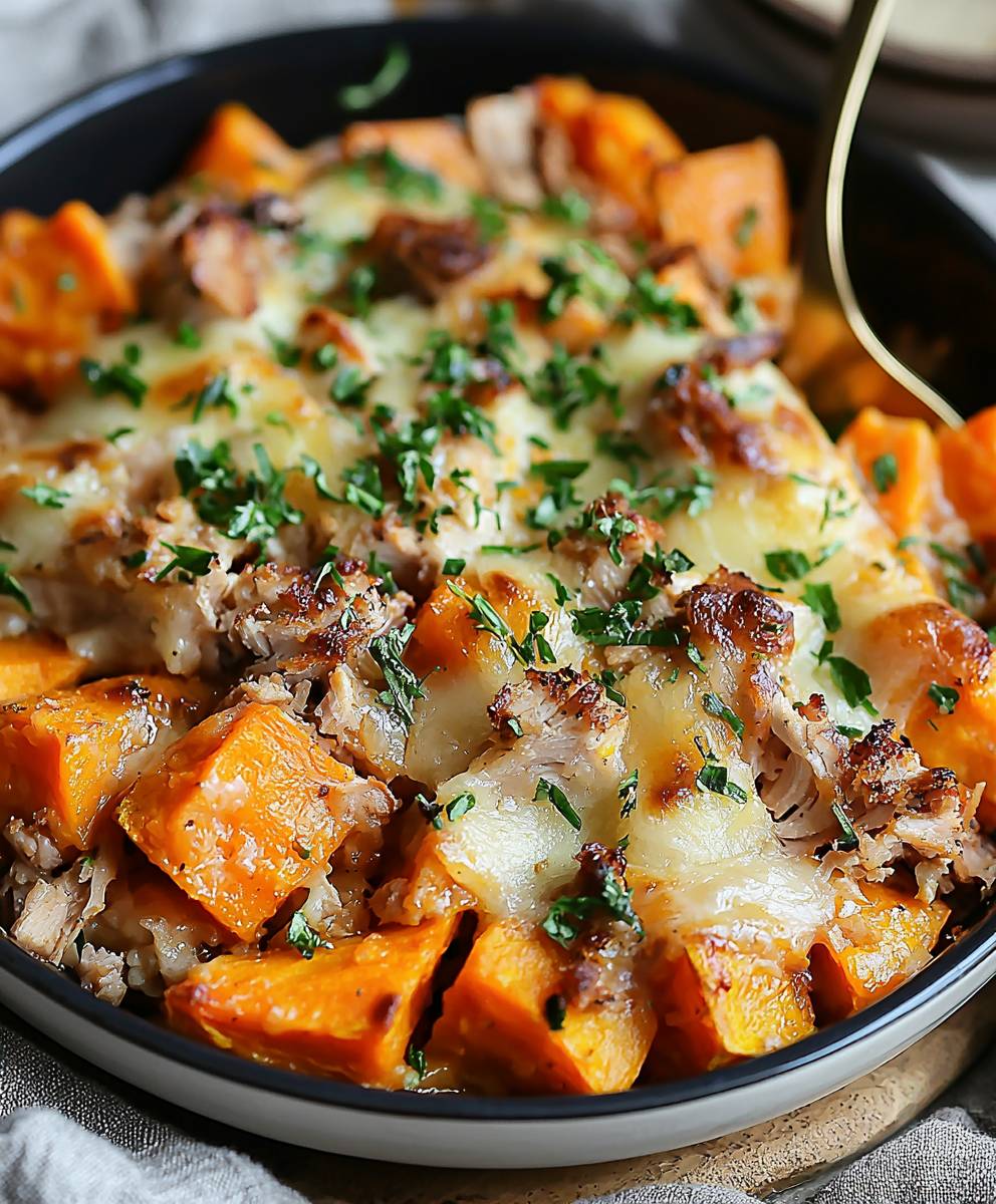 Turkey sweet potato bake